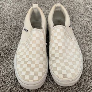 Youth Vans Off The Wall Slip On Checkerboard Skate Shoe